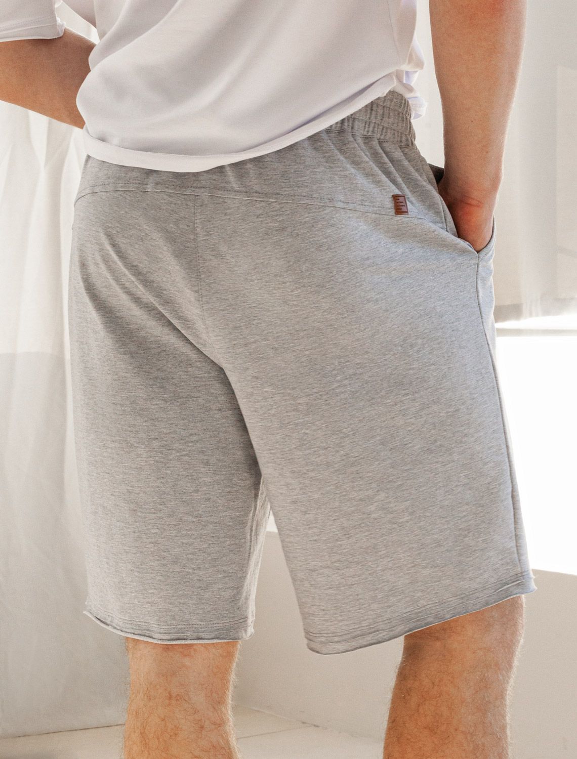 картинка Шорты мужские св.серый меланж от магазина Одежда+