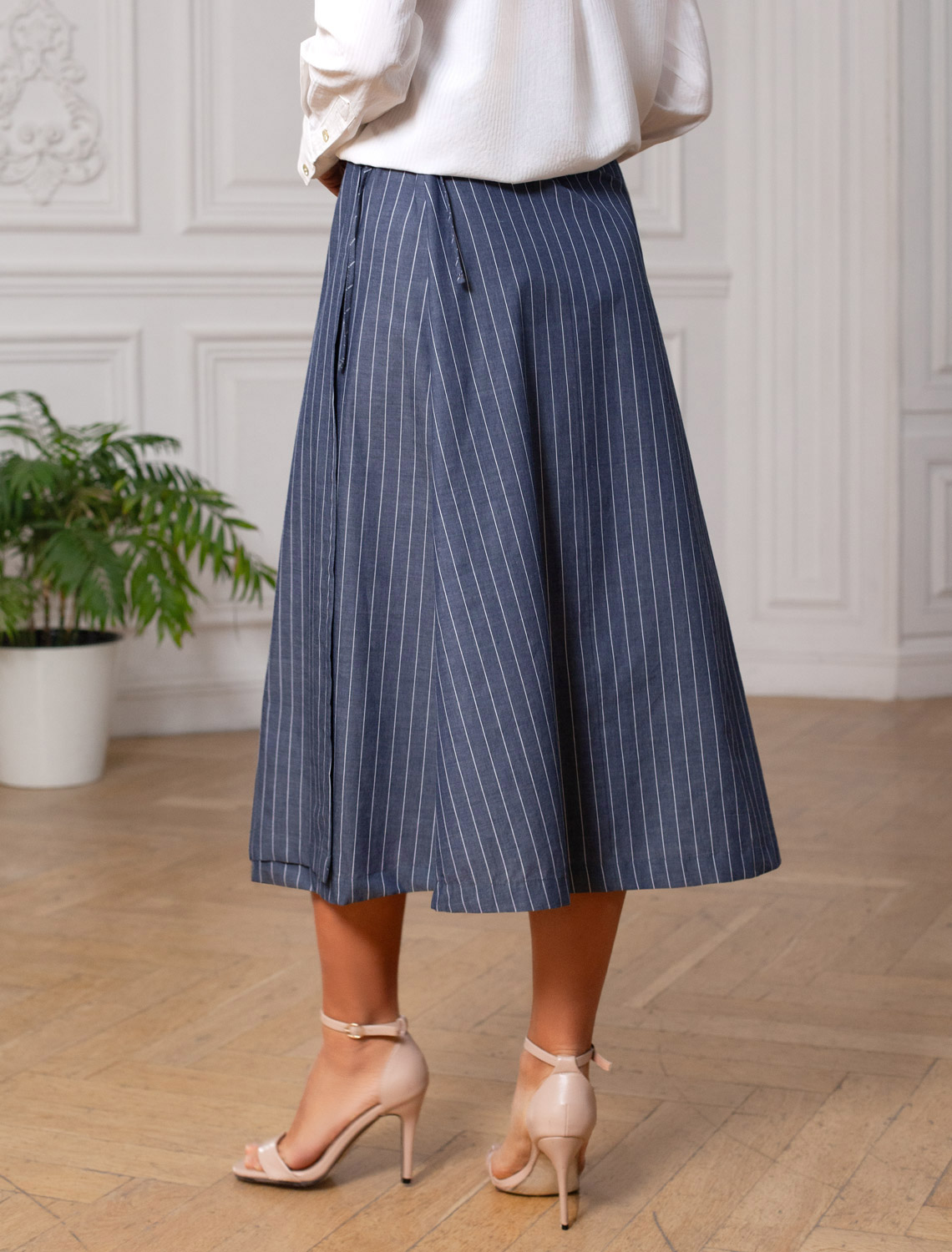 картинка Юбка женская серо-синий от магазина Одежда+