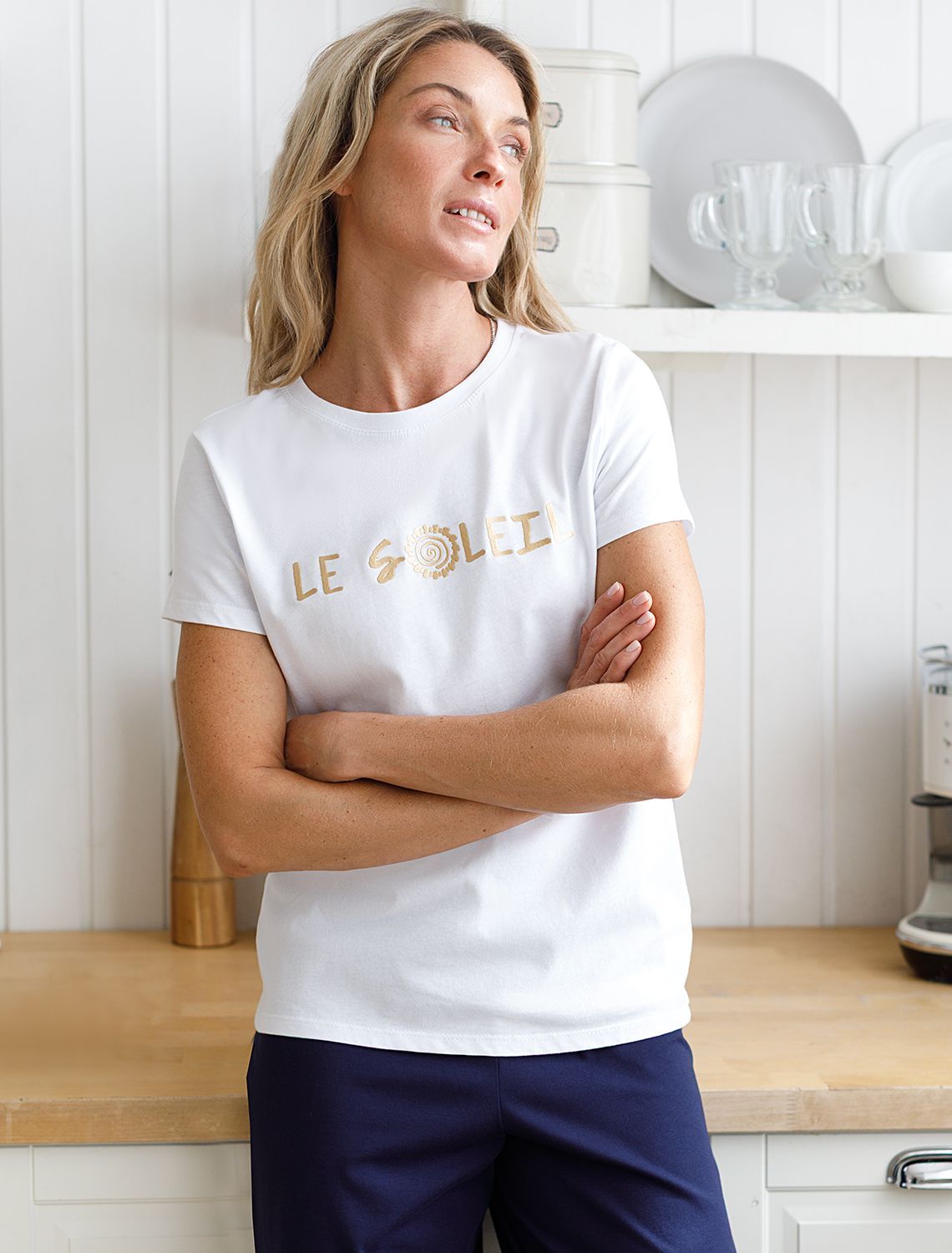 картинка Футболка женская белый_le_soleil от магазина Одежда+