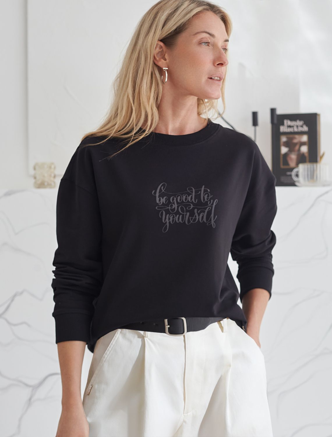 картинка Джемпер женский черный_be yourself магазин Одежда+ являющийся официальным дистрибьютором в России 