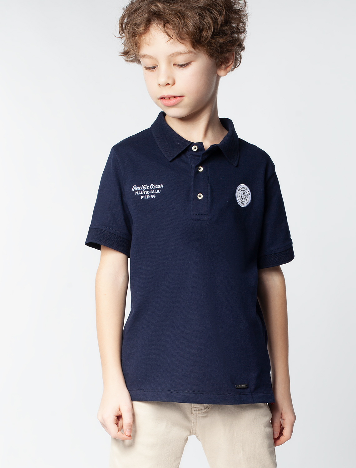 картинка Футболка для мальчиков темно-синий магазин Одежда+ являющийся официальным дистрибьютором в России 