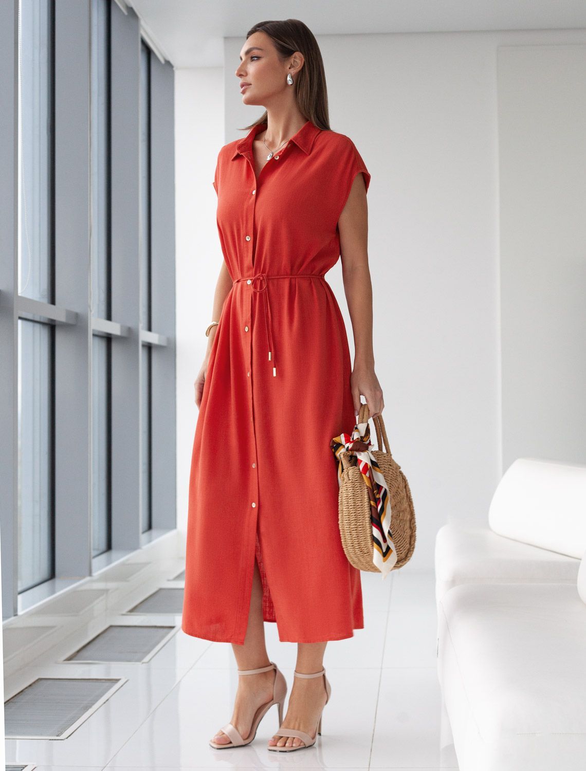 картинка Платье женское коралловый магазин Одежда+ являющийся официальным дистрибьютором в России 