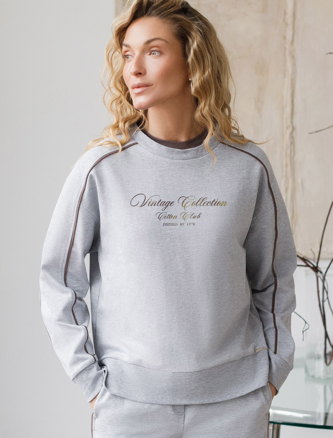 Джемпер женский св.серый меланж_cotton club
