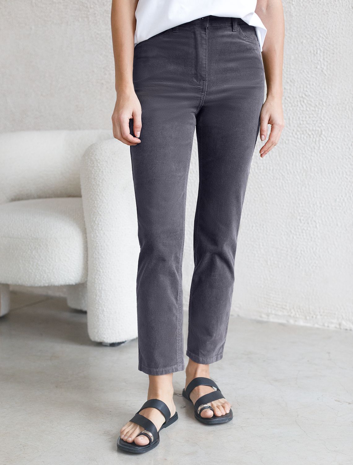 картинка Брюки женские серый магазин Одежда+ являющийся официальным дистрибьютором в России 