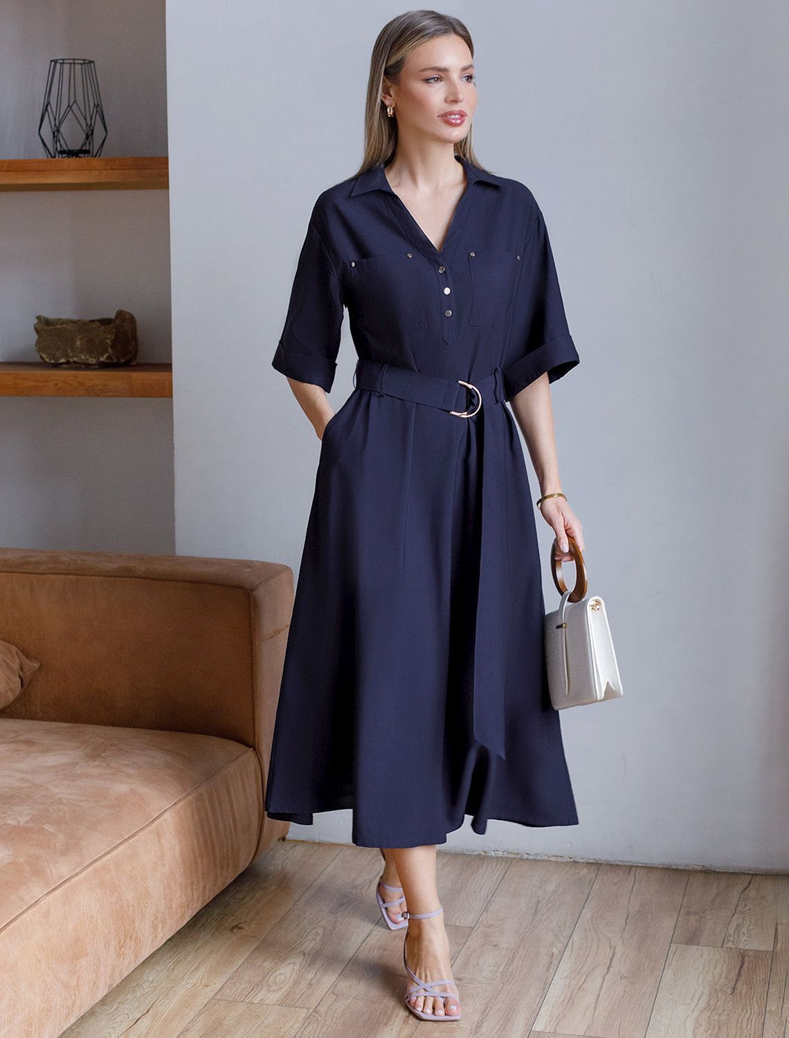 картинка Платье женское темно-синий от магазина Одежда+