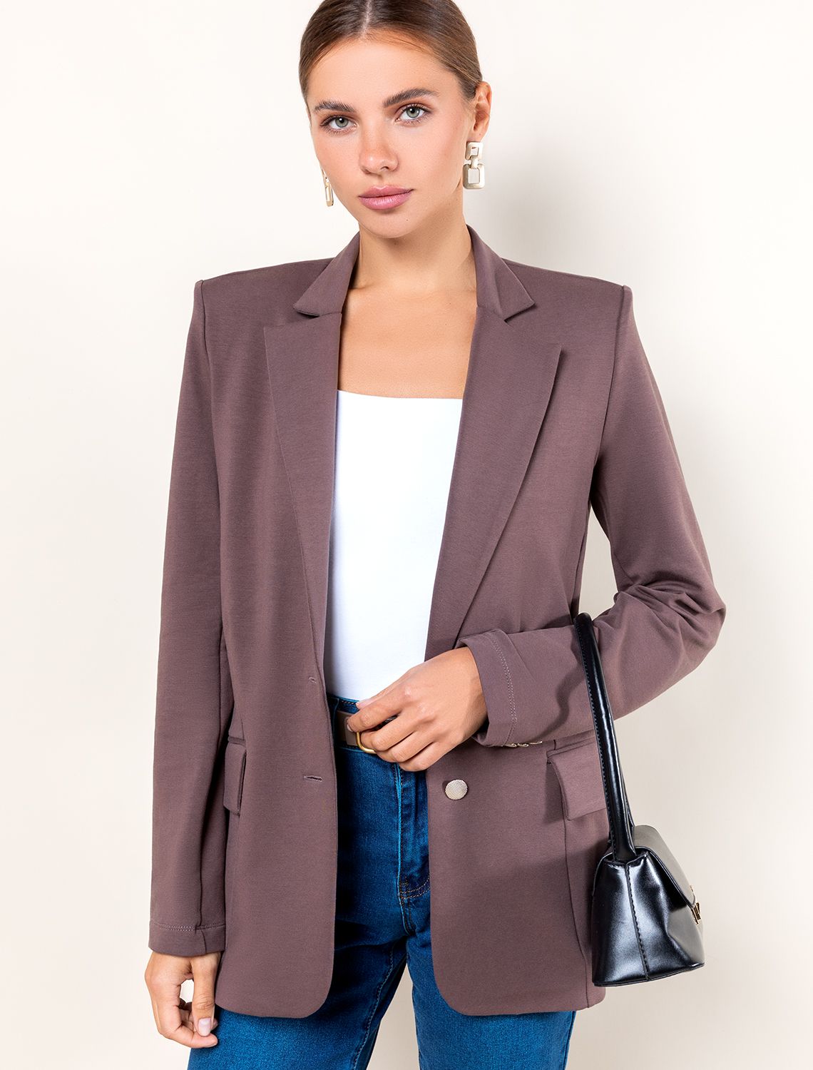 картинка Жакет женский кофейный магазин Одежда+ являющийся официальным дистрибьютором в России 