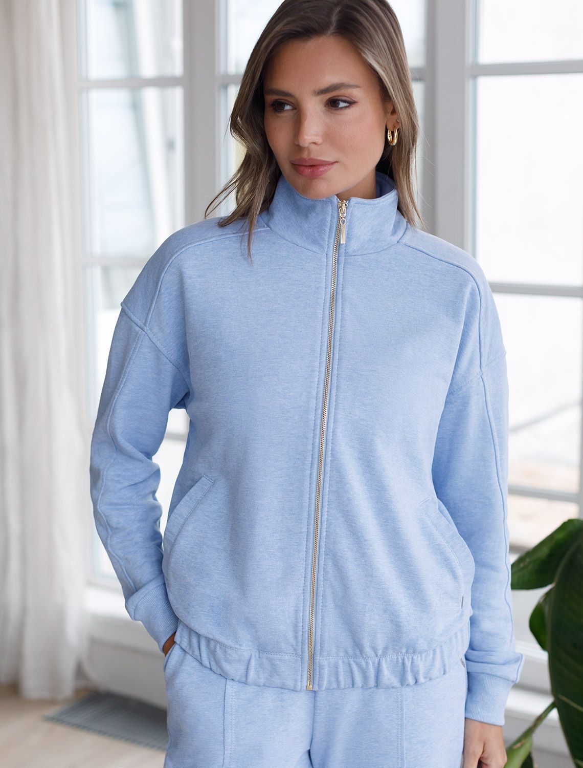 картинка Джемпер женский голубой меланж от магазина Одежда+