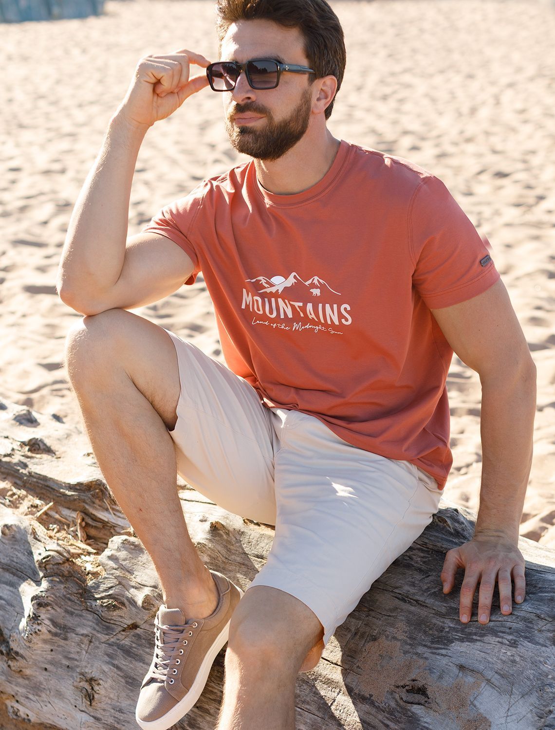 картинка Футболка мужская кирпичный_горы магазин Одежда+ являющийся официальным дистрибьютором в России 