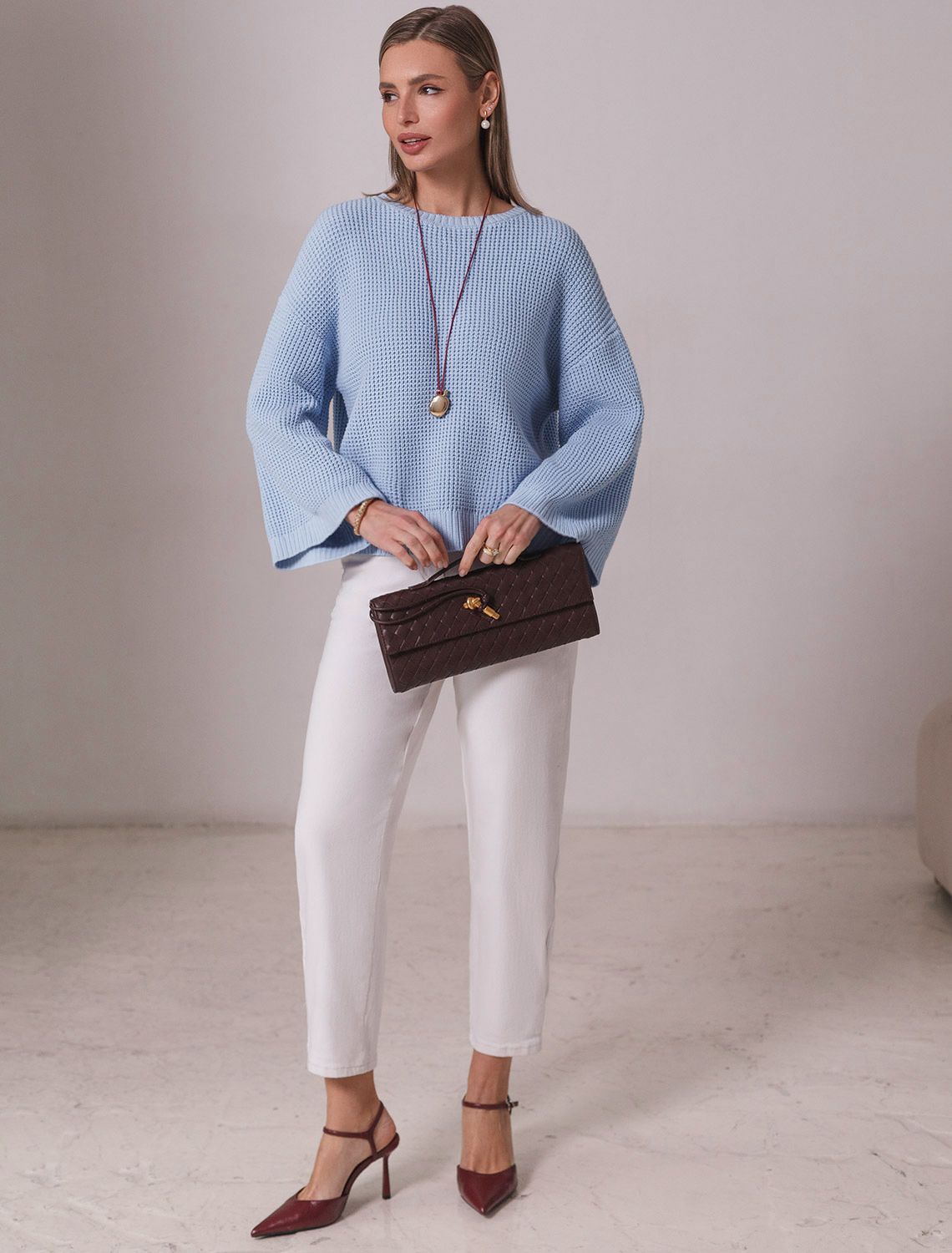 картинка Джемпер женский светло-голубой от магазина Одежда+