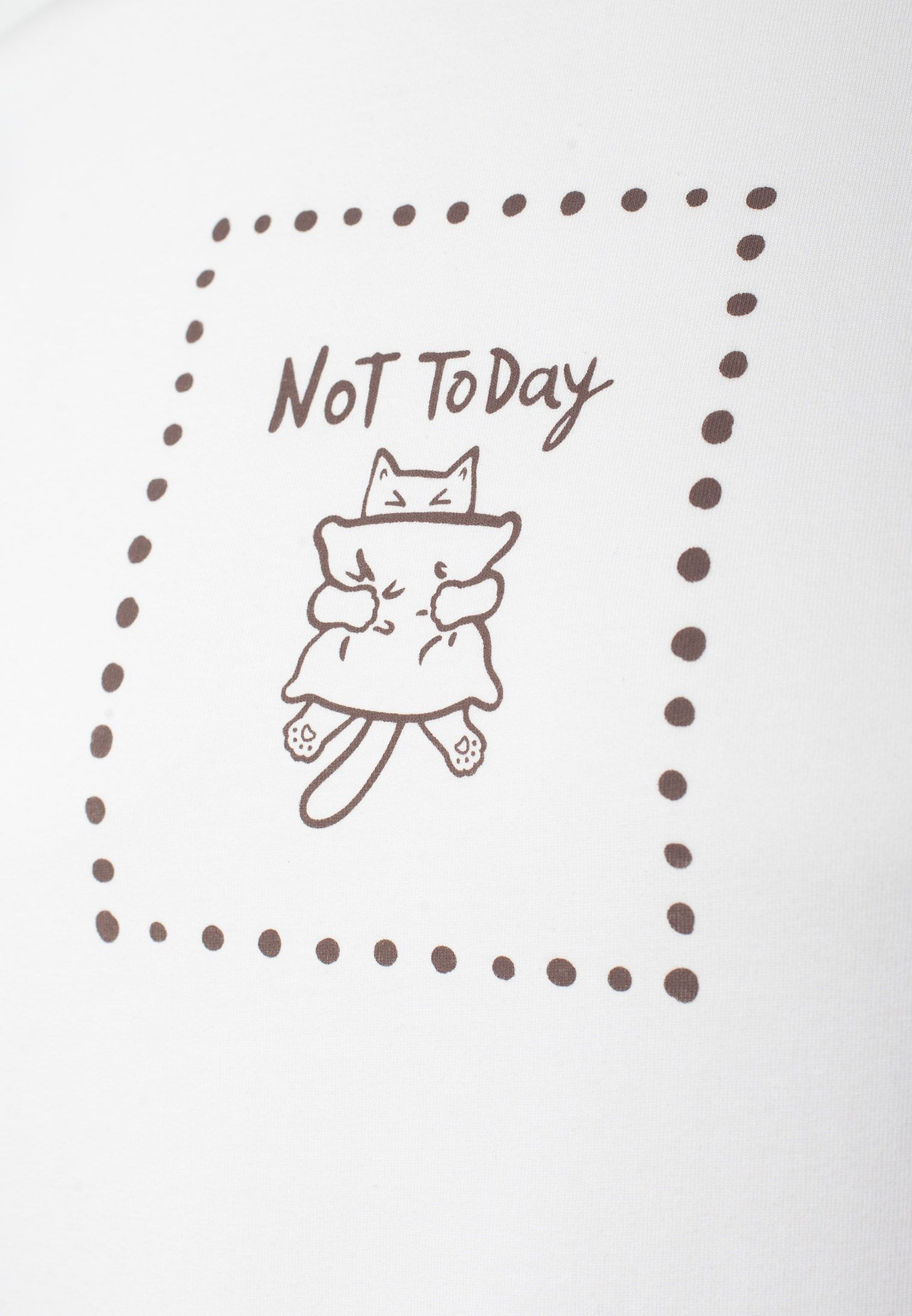 картинка Футболка женская белый_not today от магазина Одежда+