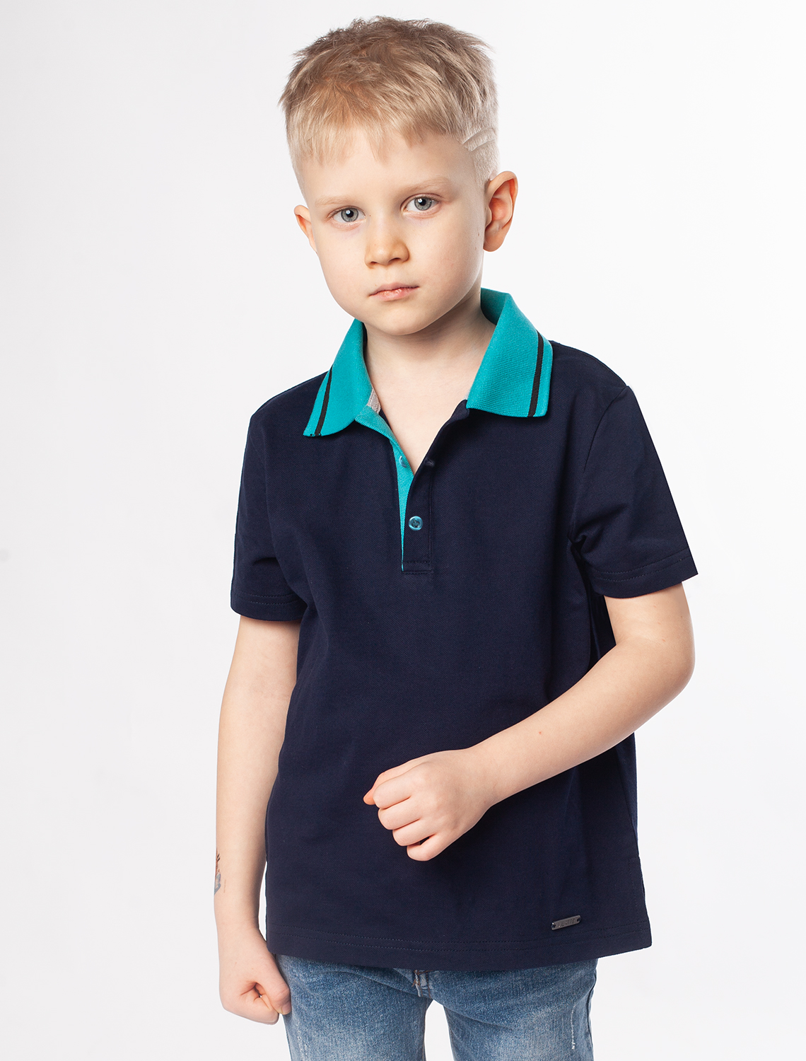 картинка Футболка для мальчиков темно-синий от магазина Одежда+