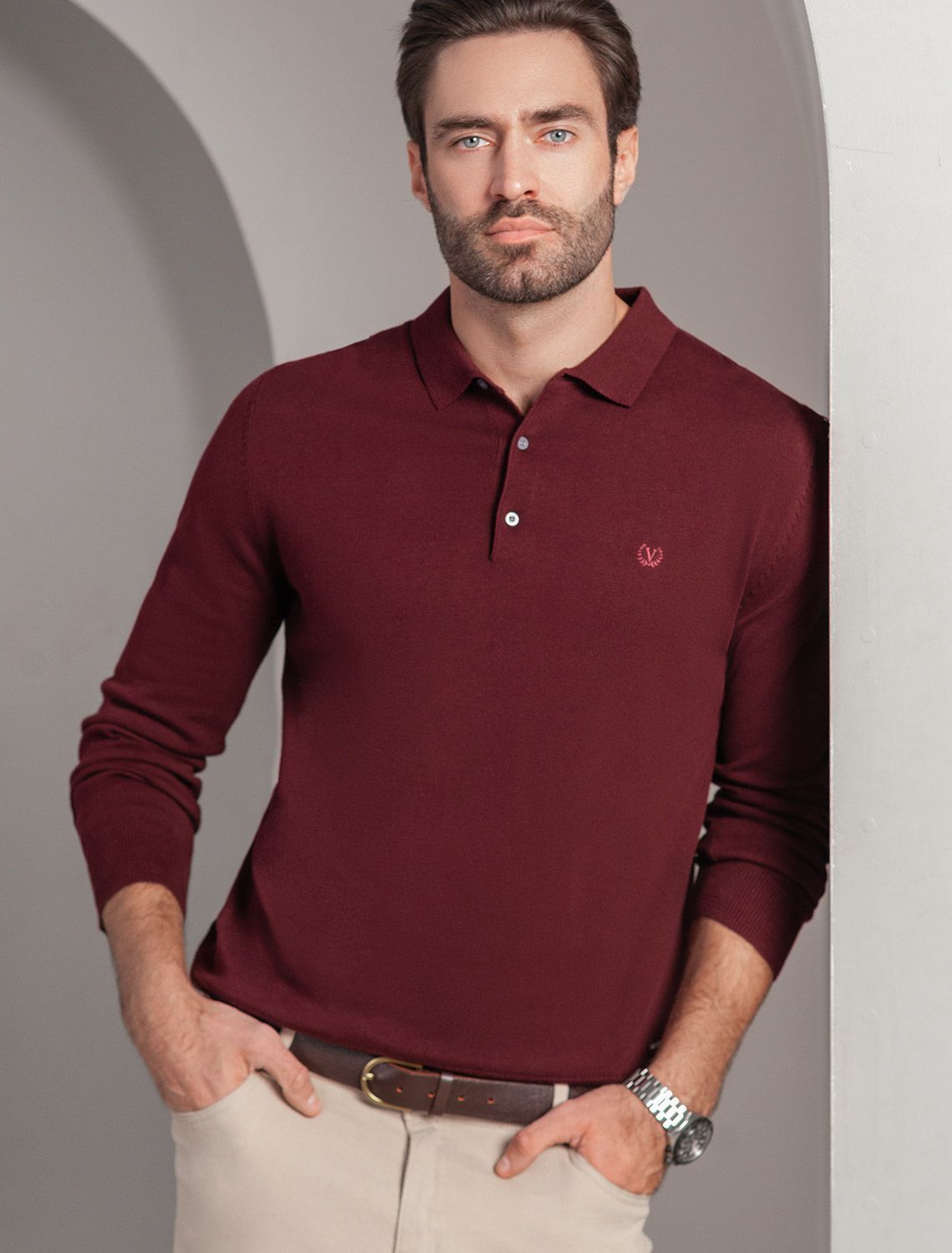 картинка Джемпер мужской бургунди от магазина Одежда+