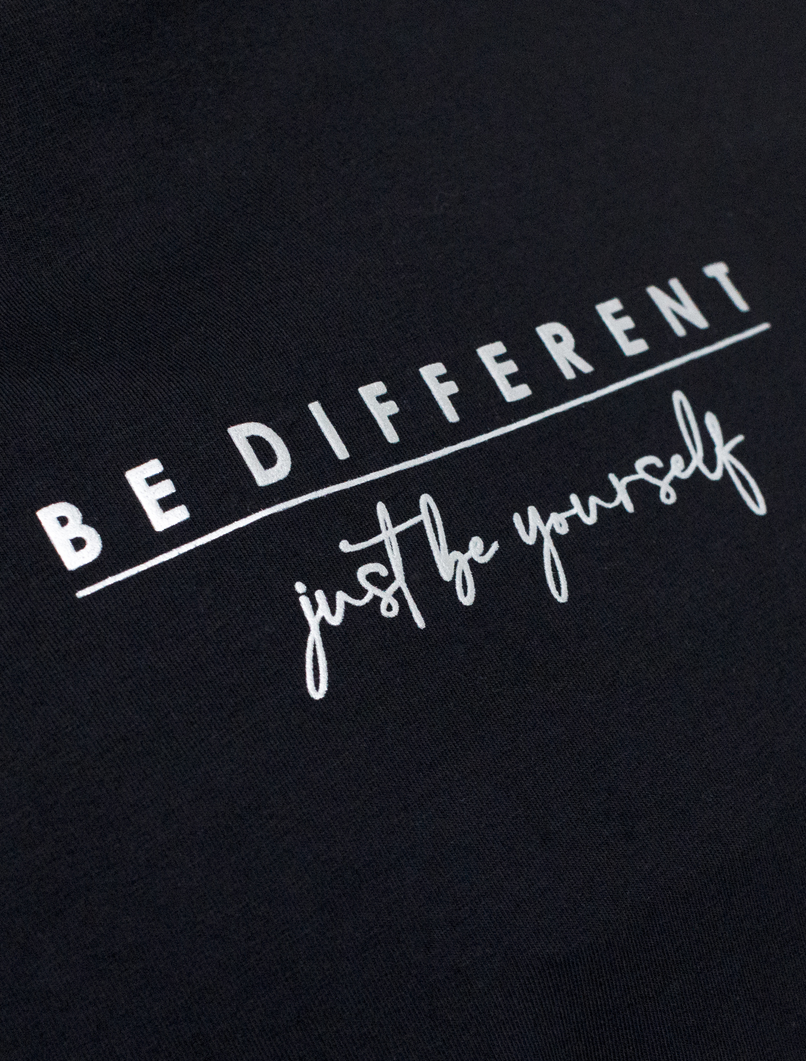 картинка Футболка женская черный_be_different магазин Одежда+ являющийся официальным дистрибьютором в России 