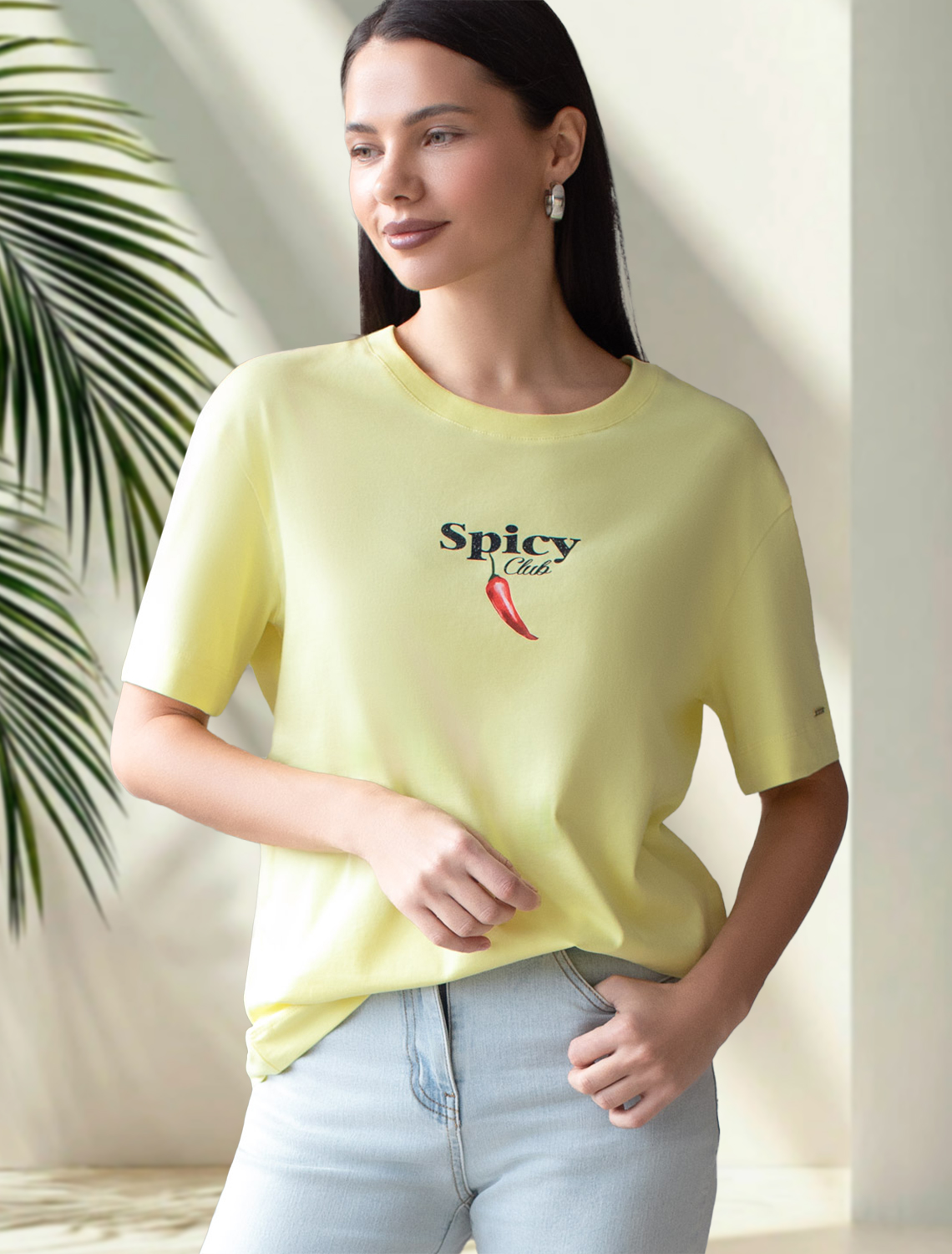 картинка Футболка женская лимонный_spicy магазин Одежда+ являющийся официальным дистрибьютором в России 