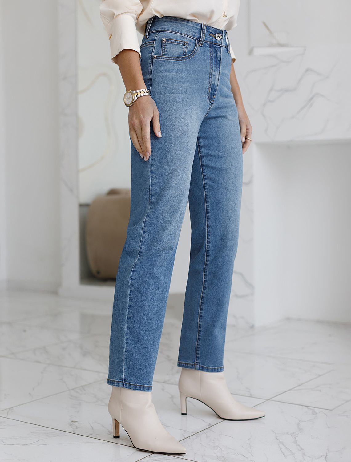 картинка Джинсы женские голубой магазин Одежда+ являющийся официальным дистрибьютором в России 