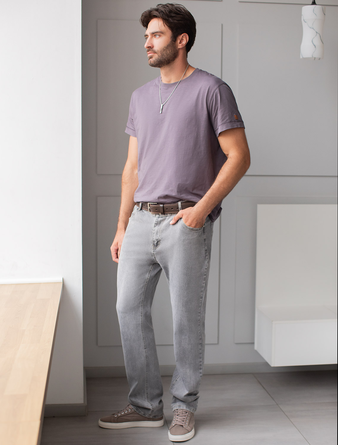 картинка Джинсы мужские серый от магазина Одежда+