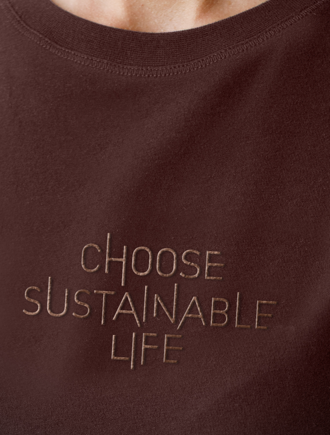 картинка Футболка женская шоколад_sustainable life магазин Одежда+ являющийся официальным дистрибьютором в России 