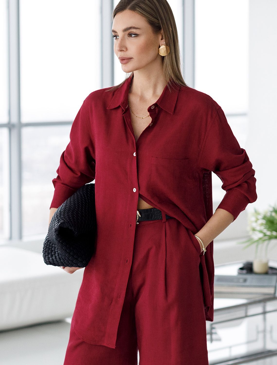 картинка Блузка женская гранатовый магазин Одежда+ являющийся официальным дистрибьютором в России 