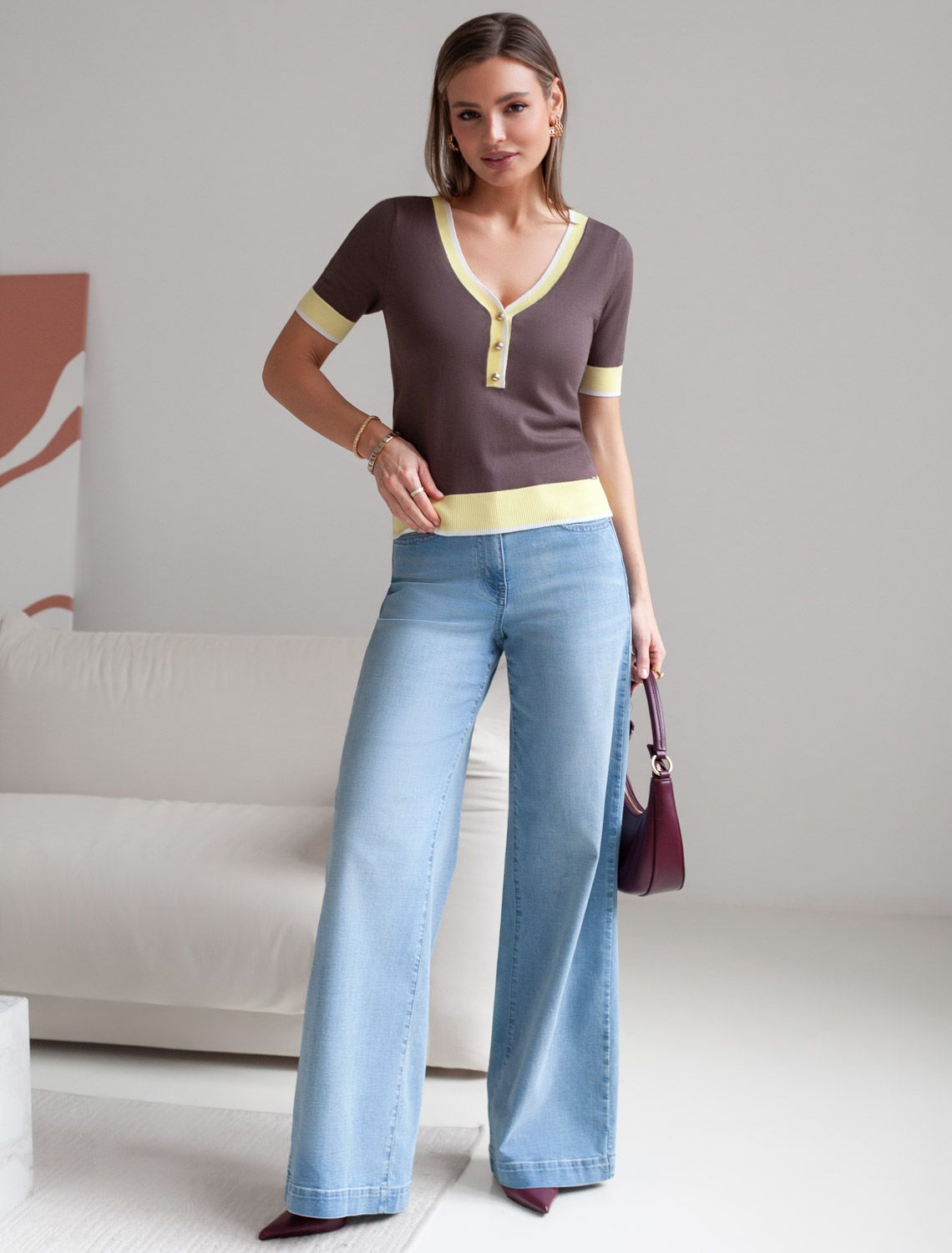 картинка Джемпер женский кофейный от магазина Одежда+