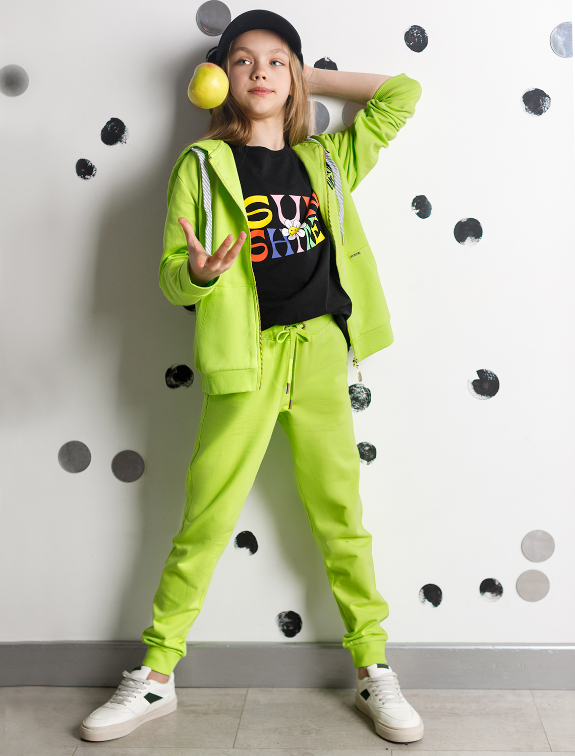 картинка Брюки для девочки неон магазин Одежда+ являющийся официальным дистрибьютором в России 