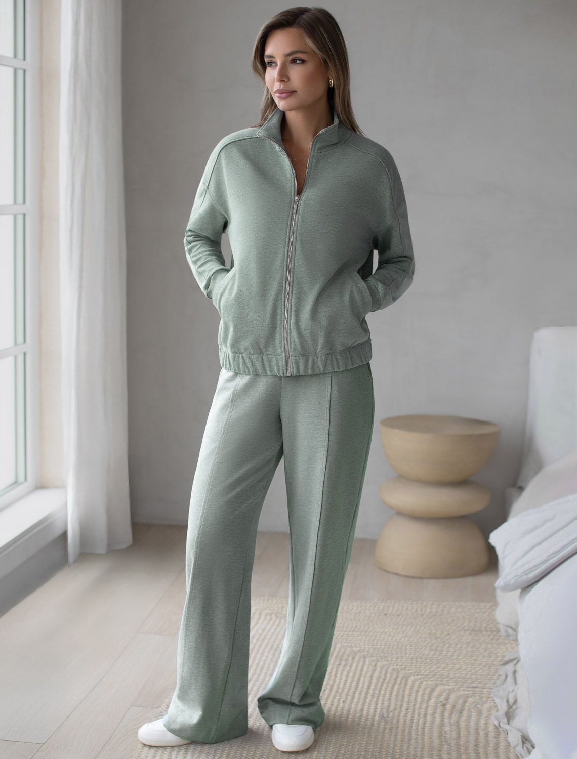 картинка Джемпер женский оливковый меланж от магазина Одежда+