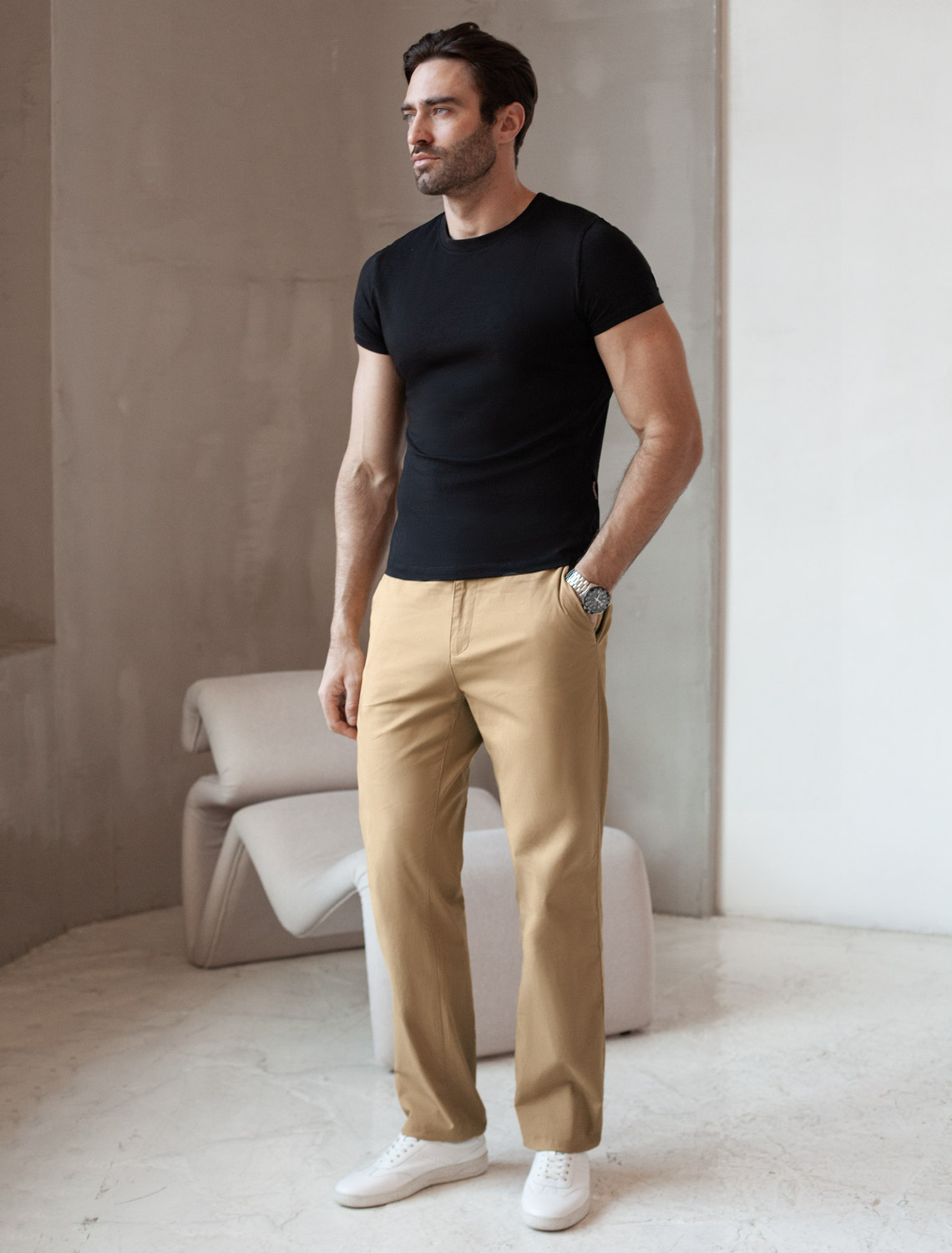 картинка Брюки мужские темно-бежевый от магазина Одежда+