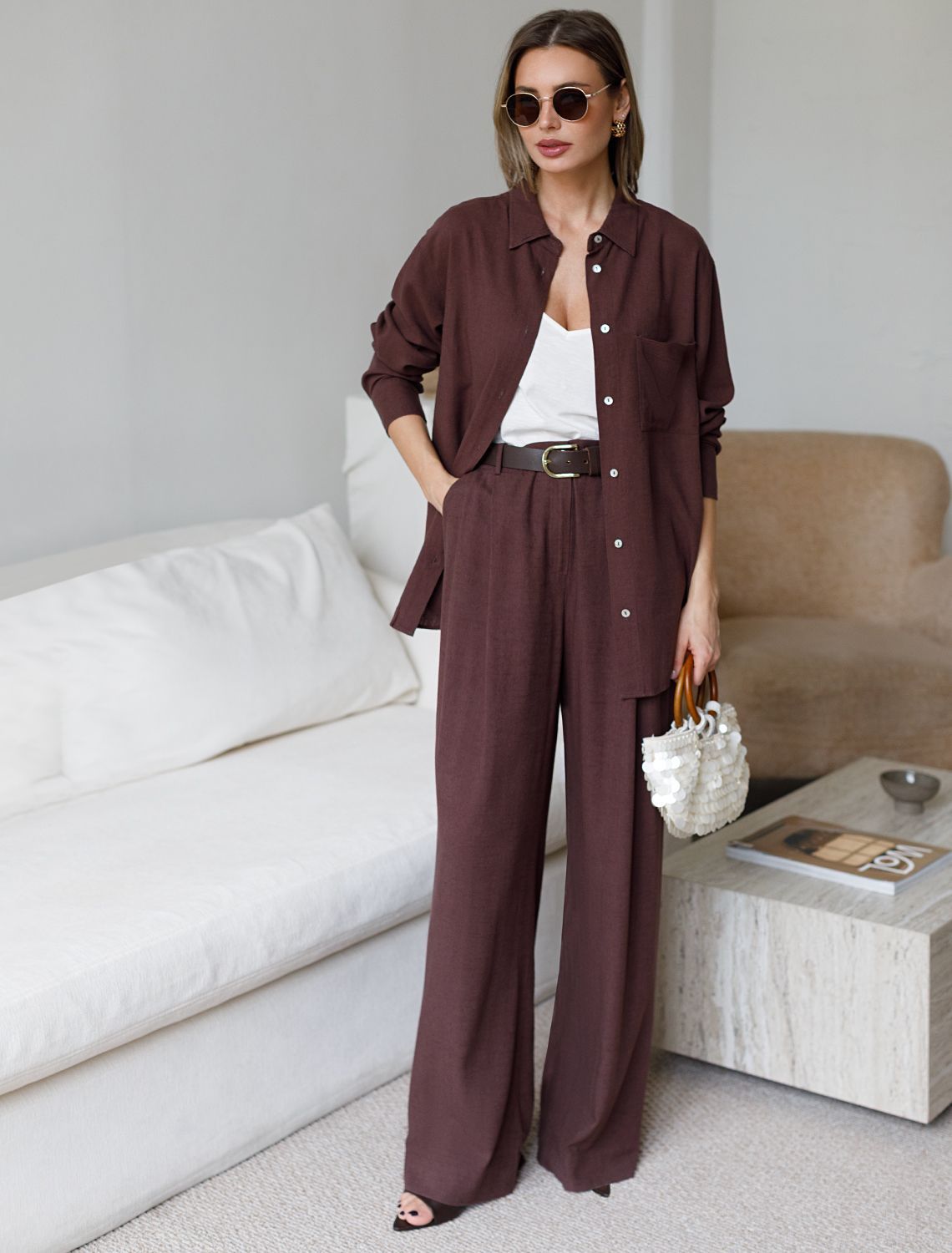 картинка Блузка женская коричневый от магазина Одежда+