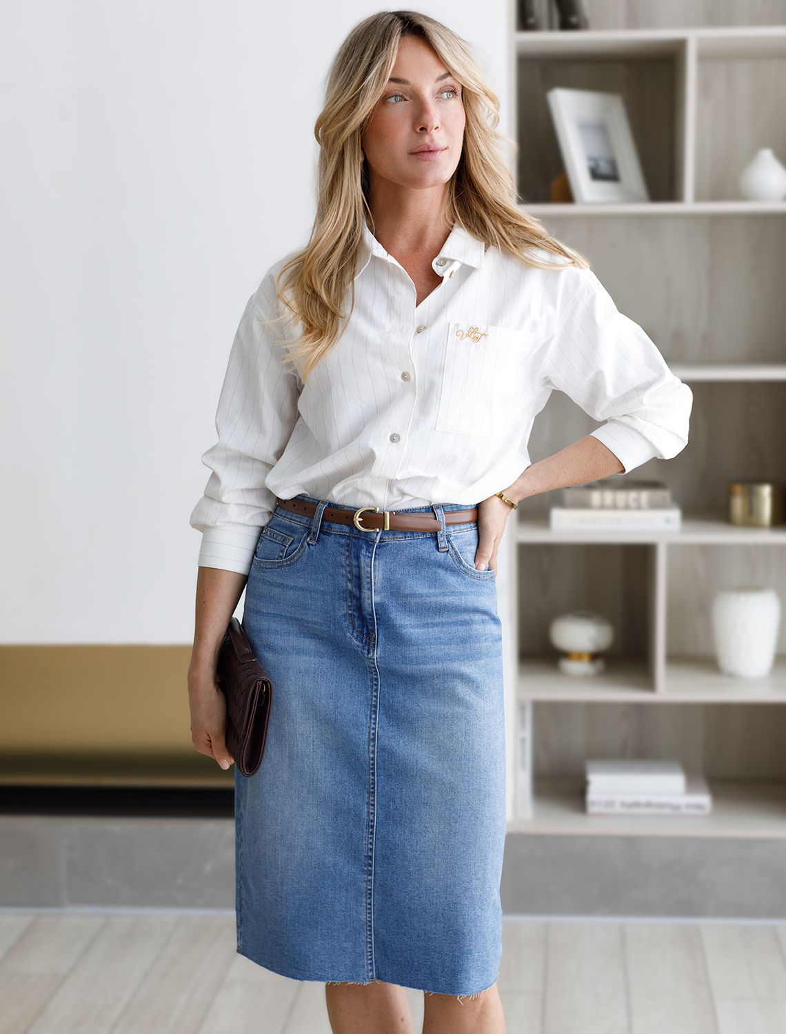 картинка Юбка женская синий магазин Одежда+ являющийся официальным дистрибьютором в России 