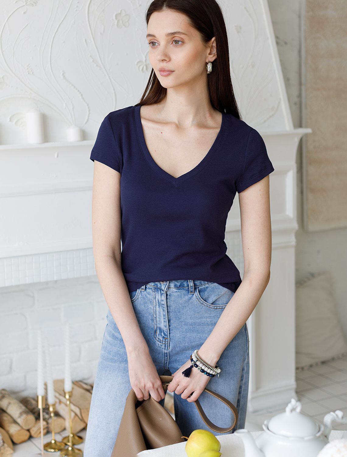 картинка Футболка женская т.синий от магазина Одежда+