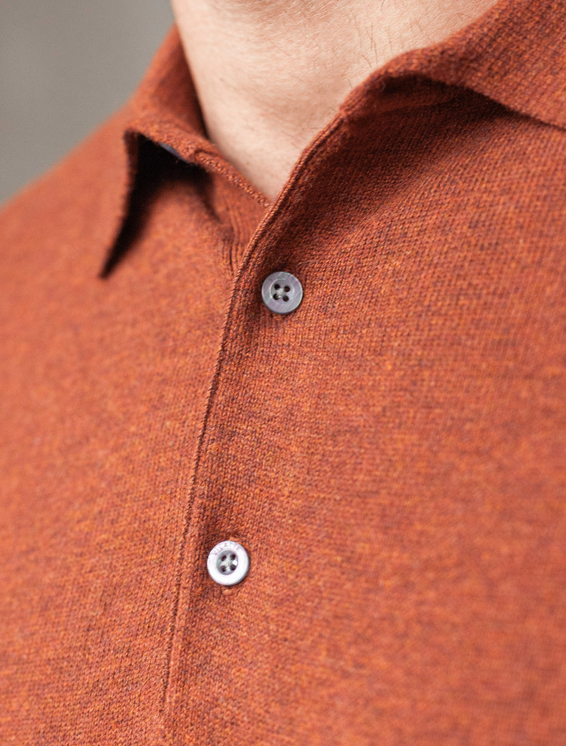 картинка Джемпер мужской терракотовый меланж магазин Одежда+ являющийся официальным дистрибьютором в России 