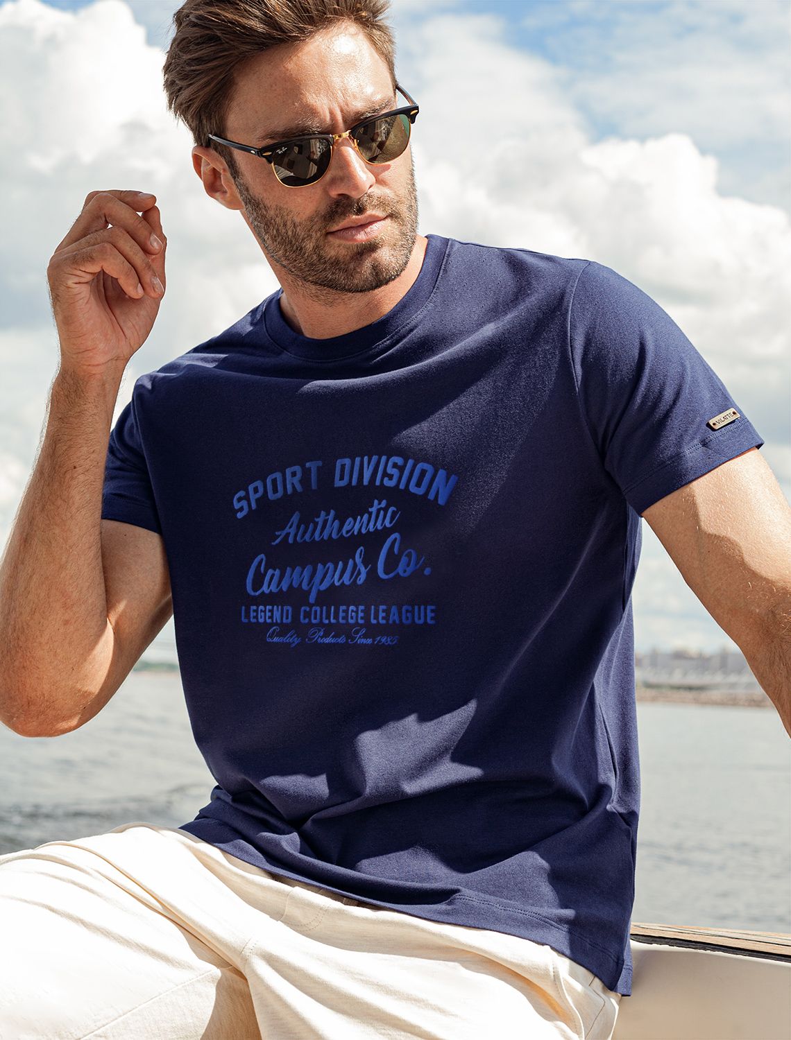 картинка Футболка мужская т.синий__sport division магазин Одежда+ являющийся официальным дистрибьютором в России 