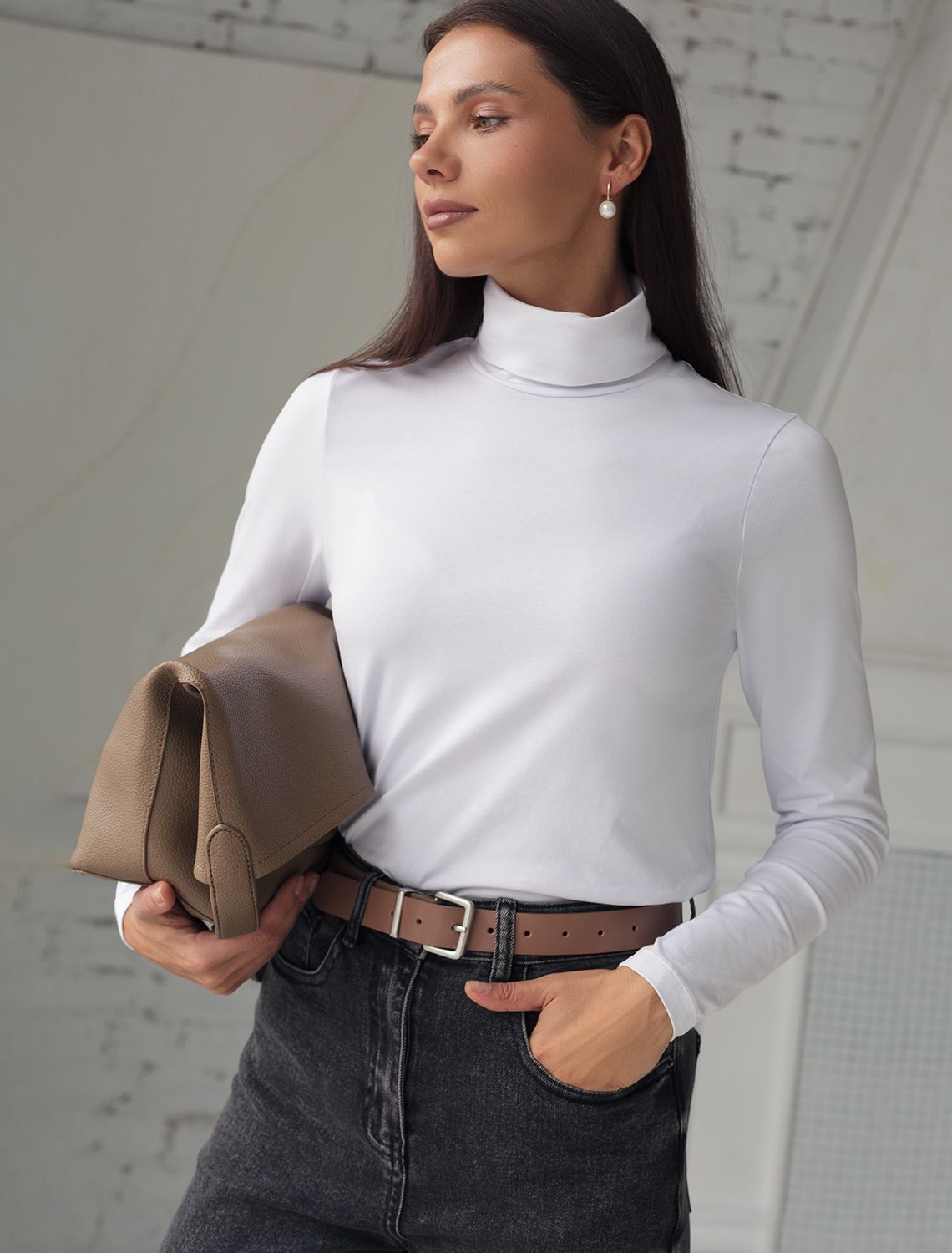 картинка Джемпер женский белый магазин Одежда+ являющийся официальным дистрибьютором в России 