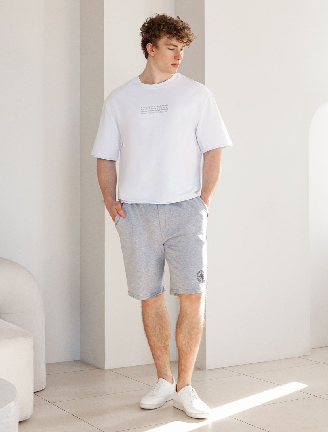 картинка Шорты мужские св.серый меланж от магазина Одежда+